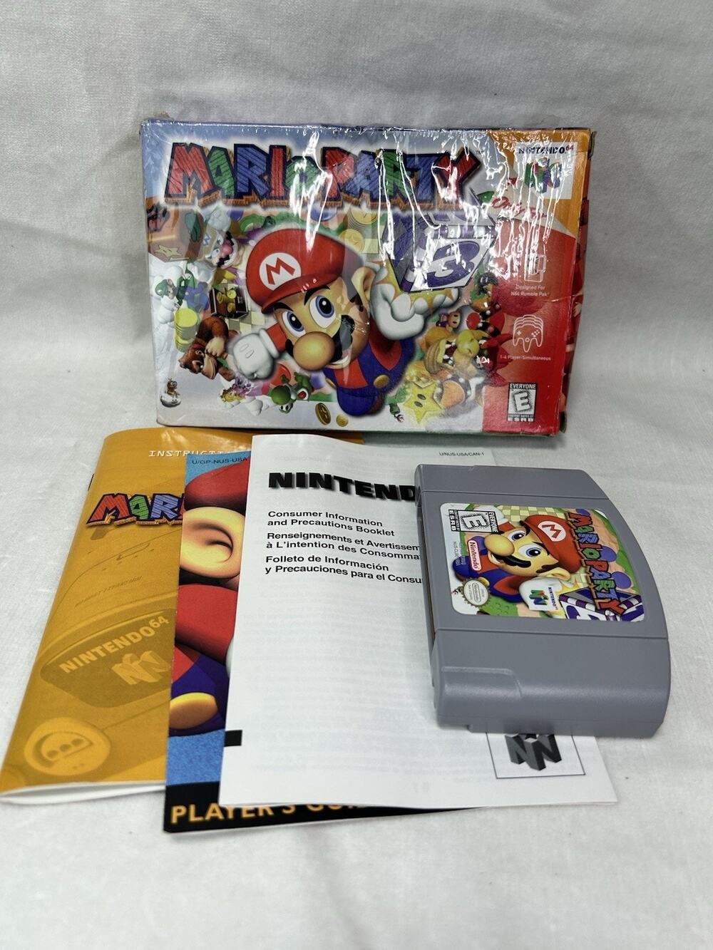 Mario Party N64 Authentic CIB (Nintendo 64, 1999) Complete with cellophane